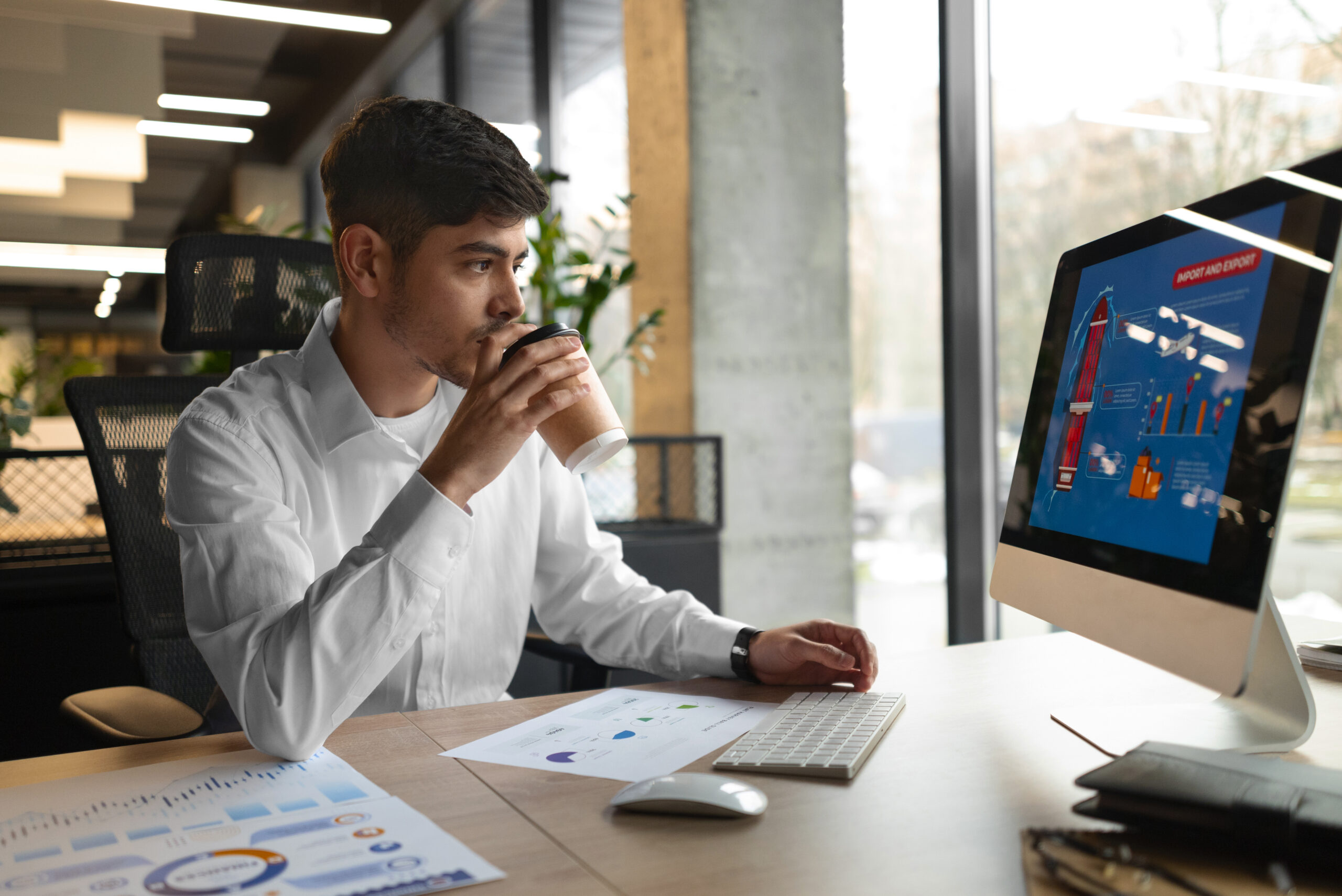 Person Office Analyzing Checking Finance Graphs - CONTABILIDADE CARIOCA