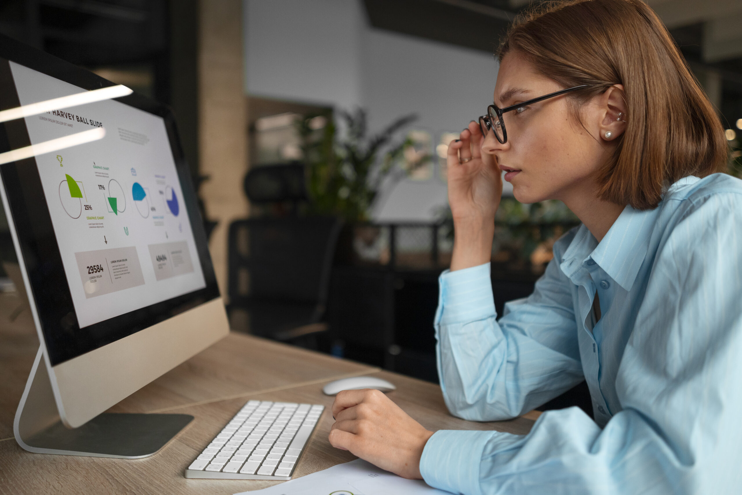 Person Office Analyzing Checking Finance Graphs - CONTABILIDADE CARIOCA